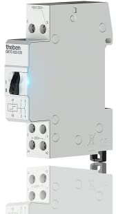 Theben 3120122 OKTO S22-230 Stromstoßschalter elektromechanisch 2-Kanal | 230 V, REG, DIN-Schiene/Hutschiene, 2 Kontakte Schließer, 200 W LED je Kanal, SELV, Handschalter, kein Ruhestrom