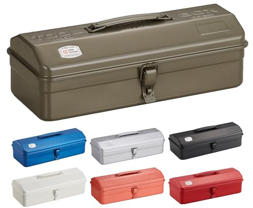 Toyo Steel Werkzeugkoffer Camber-top aus Stahl in der Farbe Grün, 37,3x16,4x12,4 cm, Y-350-MG