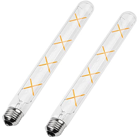 Ruihua 2 Stück E27 T30 8W Transparentes Glas LED Lampe Warmweiß 2700K Edison Vintage LED Filament Glühbirne,T300 700LM Energie Sparen Fadenlampe Glühbirne,300mm