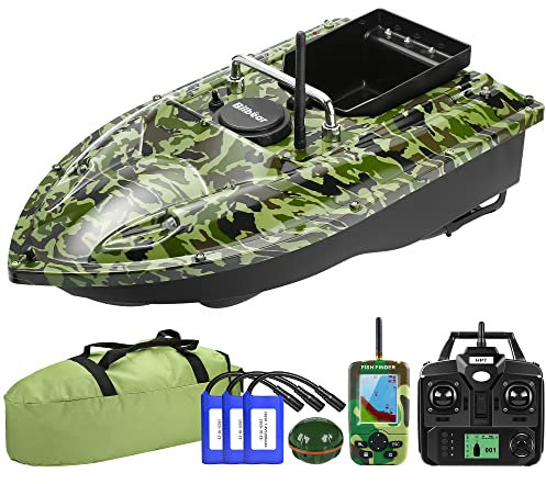 500M GPS Köderboot Futterboot mit Echolot und GPS Köderlieferboot Futterboot mit GPS Karpfenfischen Angelköderboot,Fischfinder mit Sonarsensor,Ersatz-Akku,Handtasche (GPS Futterboot Set 3)