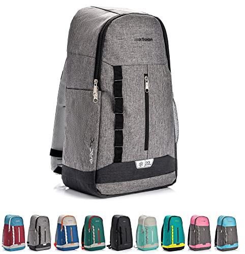 meteor Mochila Térmica Porta Alimentos para Picnic Playa Camping - Portatil Bolsa Aislamiento de Enfriamiento 10 L o 20 L Arctic