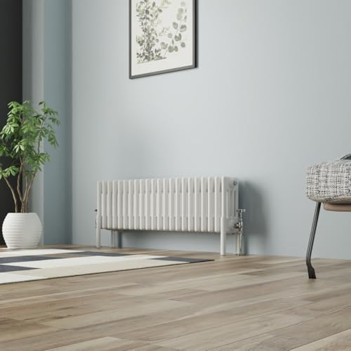 NRG Radiatore tradizionale in ghisa a quattro colonne 300x1010mm Bianco Interior Designer Bagno Radiatori