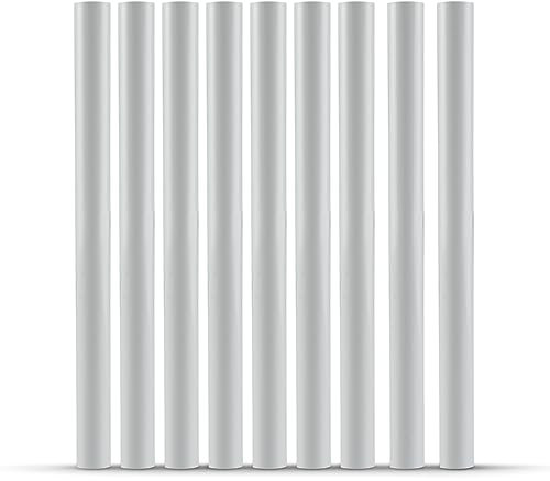WINSOME White PVC Plastic Radiator Pipe Covers - 15mm, 19.5cm, Pack of 8