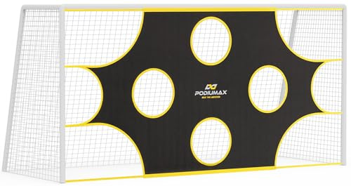 PodiuMax Soccer Goal Target Net with 10 Scoring Zones, Compatible with 12'x6‘ Soccer Goals