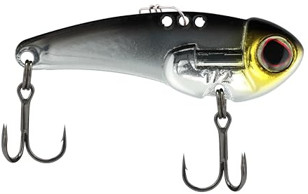 Berkley ThinFisher Fishing Lure, Black Silver, 1/2 oz, Upgraded Cosmetics, Integrated Rattle Chamber, 3 Pull Points with Quick Change Snap, Custom Fusion19 Trebles