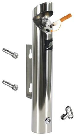 Wandaschenbecher Für Draußen, Wandaschenbecher für den Außenbereich, kommerzieller Wandaschenbecher aus Edelstahl, Zigarettenabfalleimer, Garten, Terrasse, Zigaretten, Asche für Kneipe, Bar ( Color :