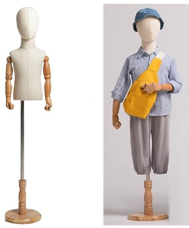 Schneiderpuppe Kinder Verstellbare Schneiderbüste Schaufensterpuppe Schneiderpuppen Höhe Verstellbar Sockel Aus Massivholz Geeignet Für Kinder Im Alter Von 0-8 Jahren ( Color : C , Size : 6 Years Old
