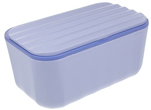 STOBAZA Taschentuchbox aus Pp mit Deckel Violett Großer Staubschutz Einfache Wandmontage ohne Bohren Geeignet für Badezimmer und Küche Stabiler Halter für Feuchttücher und Toilettenpapier