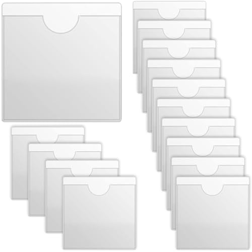 BetterJonny 15 PCS Parking Permit Holder for Car Windscreen, Self Adhesive Car Permit Holders,Windscreen Card Holder Clear Ticket and Note Holders for Car,Van,Caravan Windscreen(105X105mm)