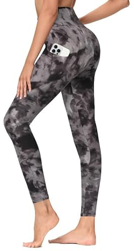 TNNZEET Leggings Damen High Waist mit Taschen Sporthose Gym Sportleggins | Weiche Yogahose, Elastische Lang Hosen, Sport Laufhose, Bauchweg Yoga Pants für Fitness Outdoor Freizeit