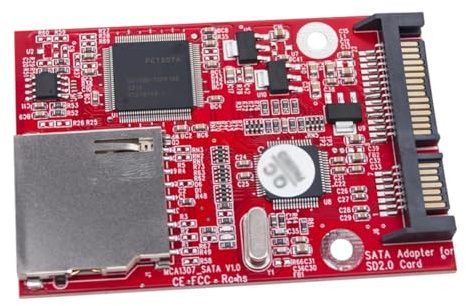 Louttary SSD SATA Konverter 2,5 Zoll Digital Konvertierungsadapter 128 GB 15 Pin + 7 Pin SD auf Seriell Karte Adapter für Laptop und Tablet