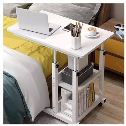 XXAD553TY Mobile Workstation Nachttisch im Seitenstil, beweglich, for den Heimgebrauch, anhebbarer Laptop-Schreibtisch, einfacher Schreibtisch auf dem Bett in Studentenwohnheimen Mobiler Schreibtisch