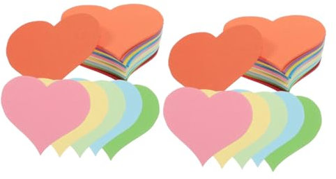 Lurrose 200stücke Herzform Haftnotizen Bunte Klebezettel Für Notizen Büro Schule Und Kreative Projekte Zufällige Farben Selbstklebend Für Botschaften Und Erinnerungen