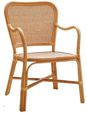ruyi-1986 Silla Ratan Silla de Comedor Tejida, Silla de ratán, sillones, Silla Decorativa for Cocina, Comedor, Sala de Estar Silla Mimbre
