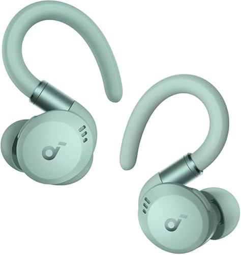 soundcore Anker Sport X20, cuffie da allenamento senza fili, gancio girevole ed estensibile, cancellazione del rumore, bassi profondi, IP68, impermeabili, resistenti al sudore(Ricondizionato)