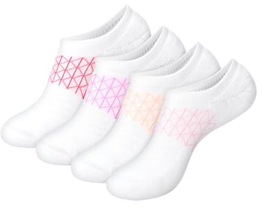 Hanes Women's Absolute Active Super No Show Socks, Breathable Mesh Performance Socks, No-Slip Gripper, 4-Pack