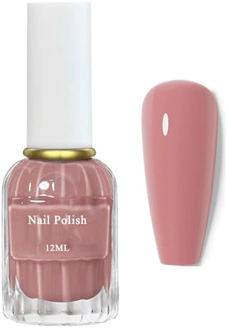 Rosa Wasserbasierte Schnelltrocknender Einfarbiger Nagellack - Pink Nail Polish Quick Dry & langanhaltend - Nude Regular Nagellack für Frauen Mädchen (Rosa, 12ML)
