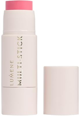 Lumene Multi-Stick Cool Pink 4.5 g — Cream Blush Lip & Cheek Stick, Multi-Use Creamy Formula for Natural Rosy Glow, Blendable, Travel Size, Fragrance Free
