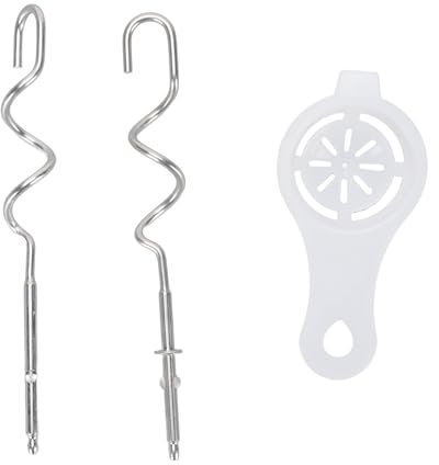 Hand Mixer Dough Hooks,Replacement Stainless Steel Kitchen Dough Bread Mixing Hooks Handheld Beater Hooks with Egg White Separator Hand Mixer Aid Attachments