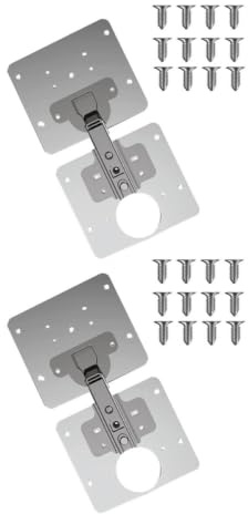 VILLCASE Scharnier Reparaturset 2 Stück Edelstahl Scharnierplatten 3.54X3.54X0.04 Zoll Mit 24 Rostfreien Schrauben Für Küchen- Und Kleiderschrank Möbel Reparatur