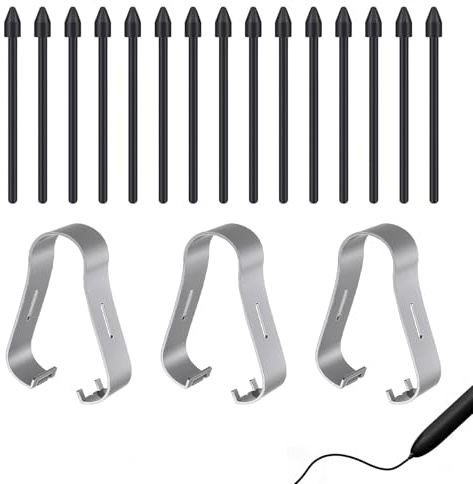15 Stück S Pen Spitzen, Ersatzspitzen für S-Pen, Samsung Tablet Stift Spitze Kompatibel mit Samsung Galaxy Tab S8 S8+ S8 Ultra S7 S7+ S7 FE Note 8 9 Stylus Nibs mit 3 Werkzeugen für Präzises Schreiben