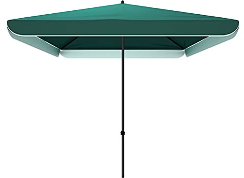 CLSDRZC Terrasse rectangulaire Balcon Plage Parasol Vert, Parapluie du marché la Table, Protection Solaire étanche, Pas de Base, UPF50 m 5,9 Pieds
