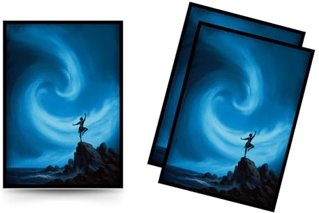 Sammelkartenhüllen, 100 Stück, strukturierte matte Rückseite und transparente Vorderseite (66 x 92 mm), passend für Standardkarten, MTG, Sport- und Sammlerdecks - Aetherstorm