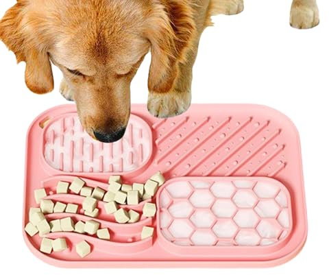 Alfombra De Lamiendo - Alimentador de Silicona Antideslizante | Alfombra de alimentación para Perros con - para golosinas, Alimentación, Enriquecimiento Y Entrenamiento De