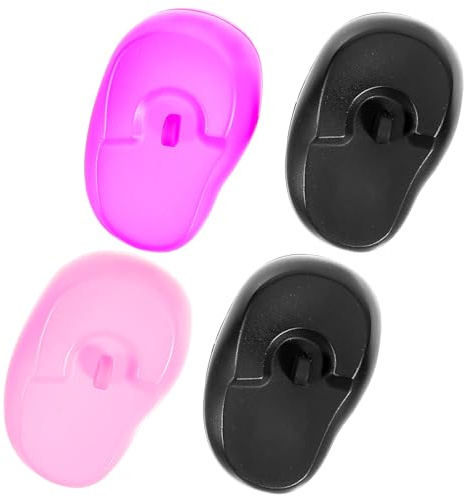 Hohopeti Orejeras 4 Protectores Auditivos para Teñir el Cabello de Silicona Resistentes al Agua para Peluquería Ideales para Lavado y Viaje