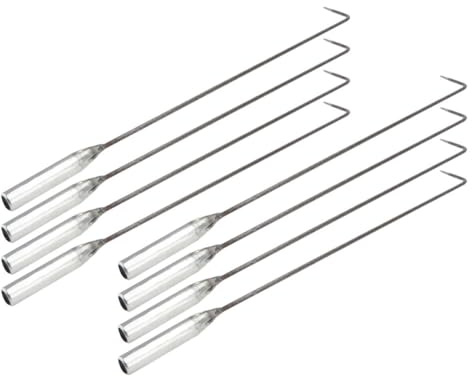 SHINEOFI 8Pcs Multi-Purpose Ash Cleaning Hooks Heating Stove Accessories Steel Fire Hooks for Barbecue and Fireplace Use with Long Handle for Efficient Ash Removal and Stove Maintenance