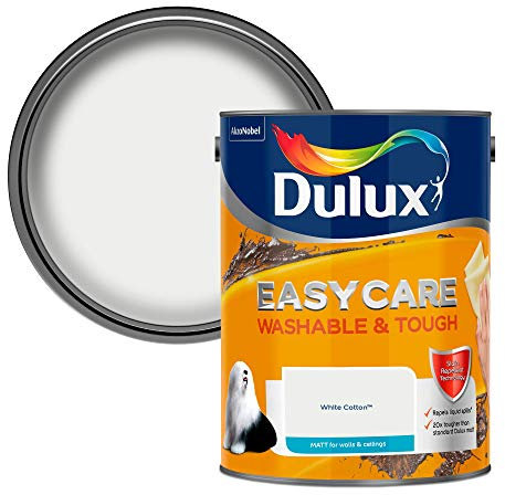 Dulux Easycare Washable & Tough Matt Emulsion Paint - White Cotton - 5L