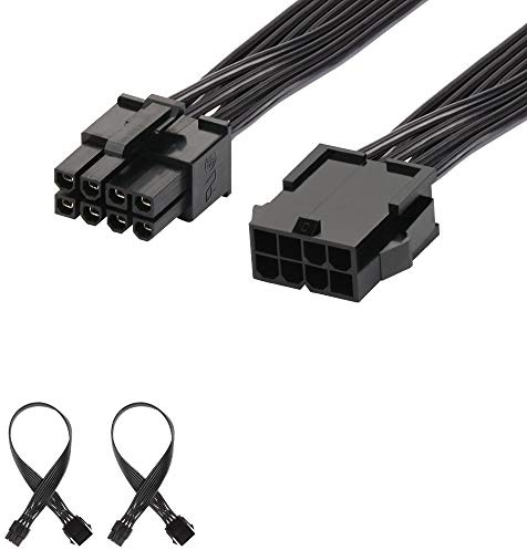 J&D 2er Pack 8 Pin PCI Express Power Verlängerungskabel, Robustes PCIe-Verlängerungskabel - 30cm