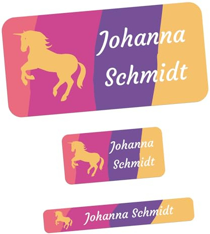 foliado® kids Namensaufkleber Kinder SETpersonalisierte Klebeetiketten 3 Größen - 12 Motive zur Auswahl Sticker Namensetikett Schule Kita Kindergarten wasserfest (165 Stück) APD-019