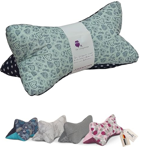 Leseknochen Nackenkissen Handmade in D, waschbar (Herzilein)