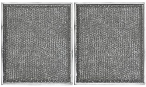American Metal Filter RBF0901 Aluminum Mesh Grease Filter - 9 x 10-1/2 x 3/32 with Basket - 2 Pack - Wash and Reuse - Compatible with WB2X8391