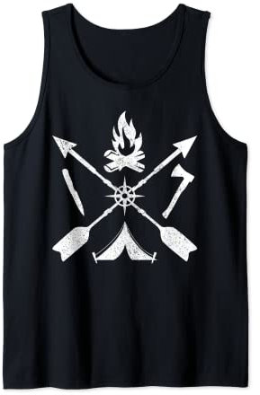 Bushcraft Axe Knife Survival Outdoor Camping Bushcrafter Tank Top