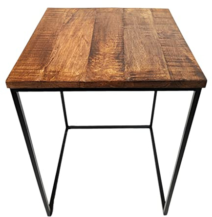 DARO DEKO Mango Holz Beistelltisch eckig - 42 x 58 cm - Couchtisch quadratisch