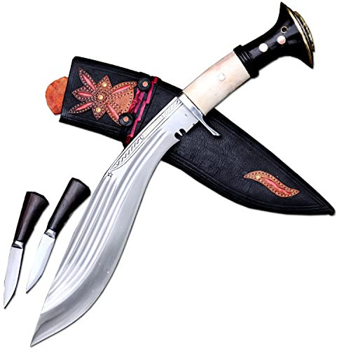 THE NEPAL 30 Zoll 5 Chirra (Fullers) Ganjawal Kukri-Gurkha Khukuri Machete-Kampf-Kukri-Traditionelles Khukuri-Machete-Schwert-Splitter-großes Messer