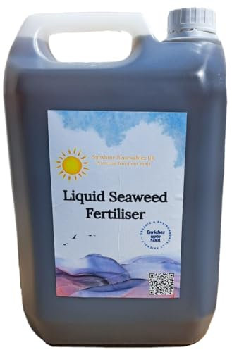 Seaweed Liquid Fertiliser 5L - Rich in Nutrients & Minerals | Promotes root and Foliar Growth for all Fruits/Vegtables/Pasture/Trees | Indoor & Outdoor use