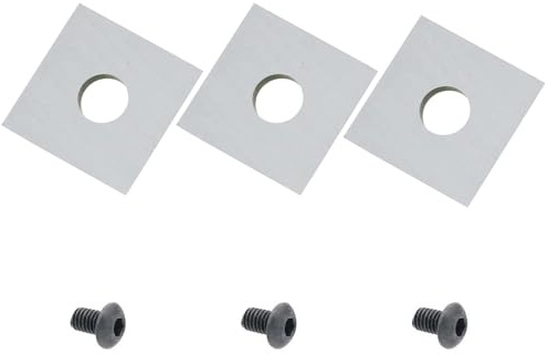 Sinoprotools YG6X/K10 Hobelmesser mit 3 Schrauben, HRA92 10,5 x 10,5 x 1,5 mm (3 Stück)