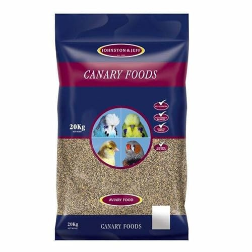 20kg Canary Foods - Canary Favourite Bird Food/Feed - Lower Fat Blend with Rapeseed, Promotes Optimal Health and Condition