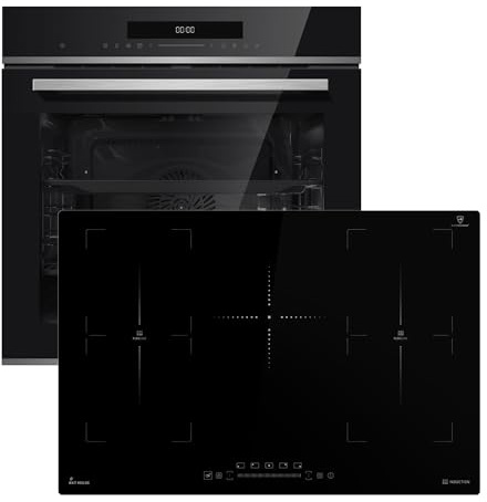 Cuisinière: 60cm Four encastrable EB8019EDP + 77cm Plaque Induction IH87705FZ | Pyrolyse | Fonction pizza | Gril | Circulation de l'air | Air chaud | Tiroirs télescopiques | SET8019IH77FZ