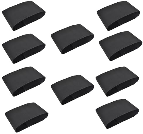 Nivofu,10 Stück Schwarz Elastische Armbinde,Trauerflor Armbinde,Schwarz Trauerbinden für Respekt,Kapitänsbinde für Fußball,Sport-Armbinde,Armbinde für Trauer,Beerdigung,Fußball,Laufen