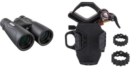 Celestron Nature DX ED 12 x 50 Binoculars - Premium Extra Low Dispersion ED Glass & 81055 NexYZ 3-Axis Universal Smartphone Adapter, Patented Design - Works with Telescopes, Spotting Scopes