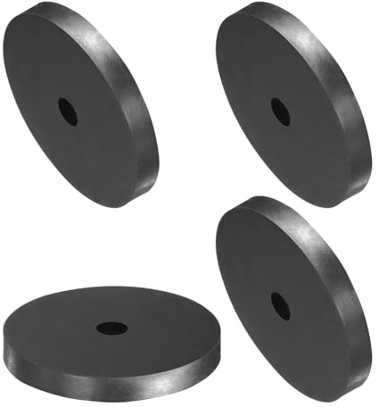 QUARKZMAN Arandela Gruesa de Goma 80x12x10mm (OD*ID*Grosor) 4pcs | Almohadilla de Aislamiento Antivibración Planas Ojales Amortiguador Antideslizante Kit de Espaciador Redondo Grueso Negro