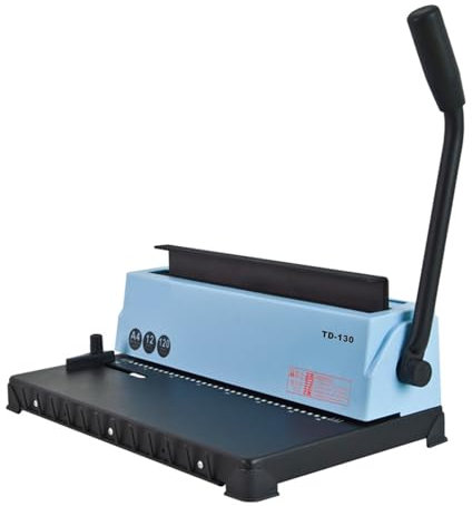 JOXLOVER Bindemaschine, Binder, Fabrik Doppeldraht Buchbindemaschine RAYSON TD-130 3:1 Drahtbindering 34 Löcher Puncher, for Büro, Schule, Geschäft, Zuhause für Briefpapier im Format A4, A5