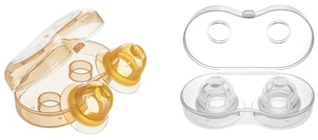 Qiyasex Brustwarzensauger für Frauen – Nippel Sauger zur Bruststimulation & Brustwarzenformung – Weiche Silikon Nippelpumpe für Korrektur von Schlupfwarzen 2er Set mit Schutzbox