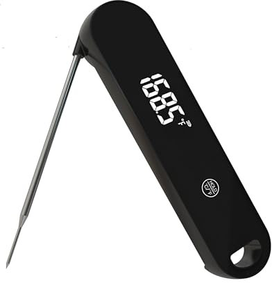 Termometro cocina de Alta Precisión, Lectura Instantánea en 0,5 s, Precisión ±0,3°C, Termómetro para Carnes, Horneado y Parrilla, Pantalla con Rotación Automática de 180°