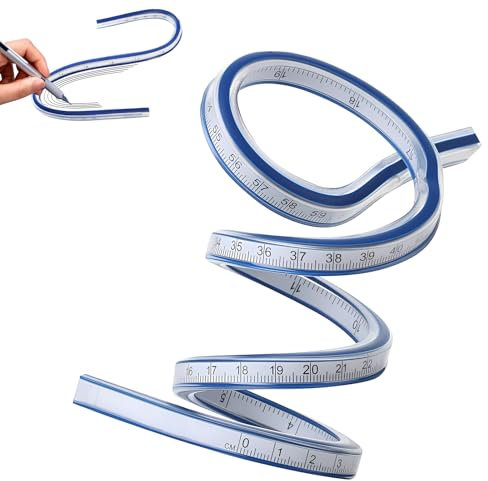 Flexibles Kurvenlineal,Kurvenlineal Schneiderbedarf,Schneiderlineal,Bügellineal,Kurvenschablone,Flexibles Kurven Machthaber Maß Werkzeug Für Das Zeichnen Von Mal Grafiken Und Von Kleiderdesign(60cm)