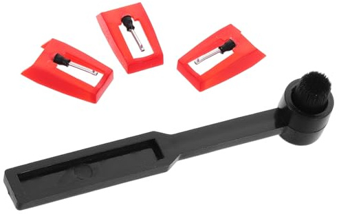 Abaodam Gramophone Needle Stylus Cleaner for Record Player Vinyl Cleaning Brush Kit Replacement Stylus Needle for Turntable Phonograph